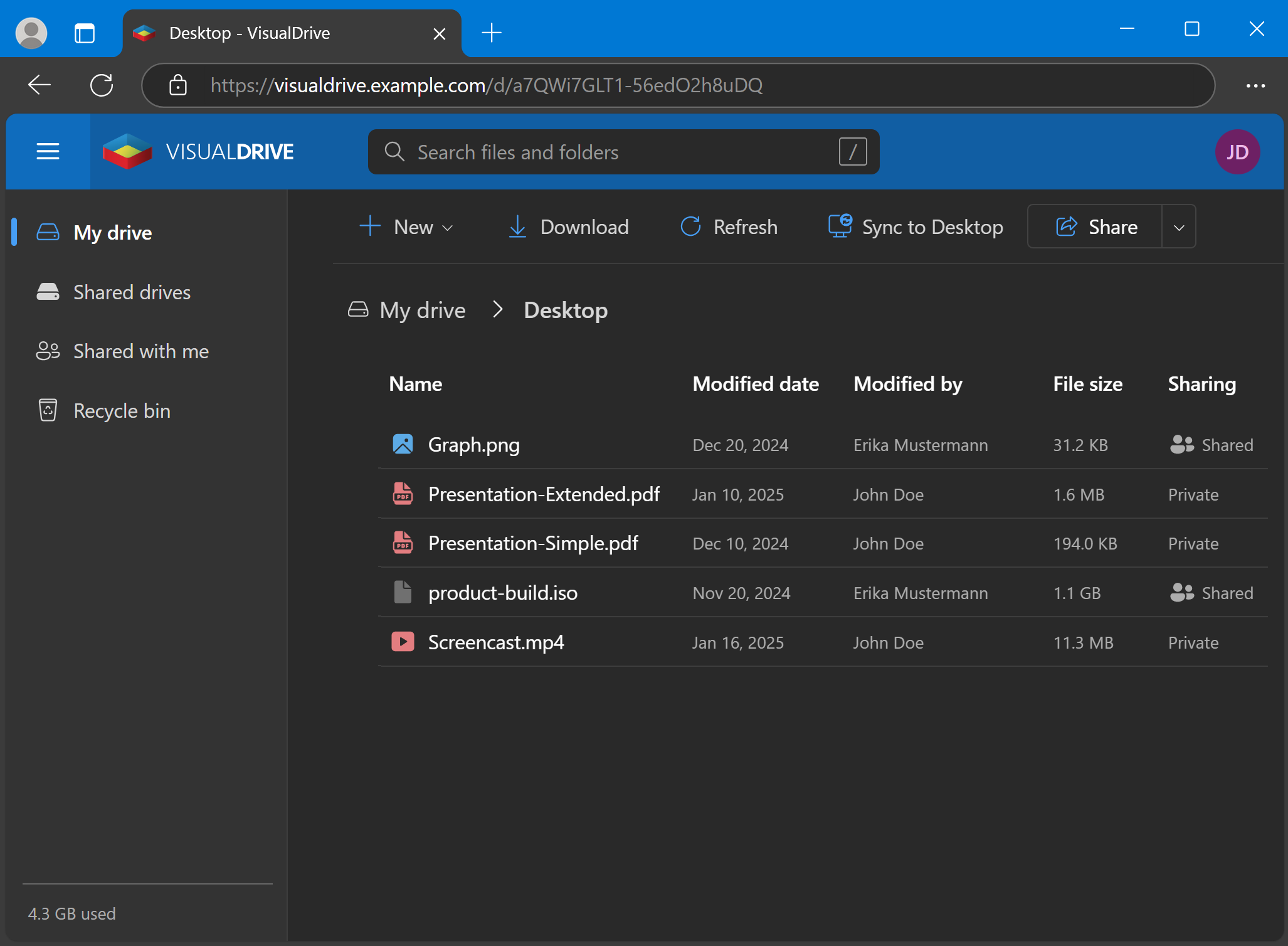VisualDrive Server Web 界面