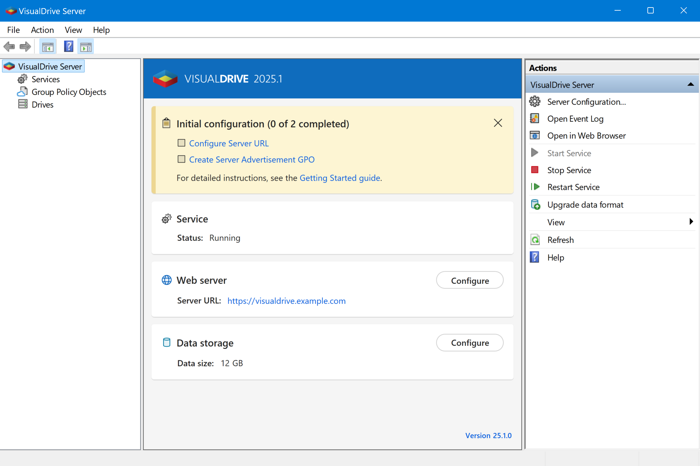 VisualDrive Server Manager